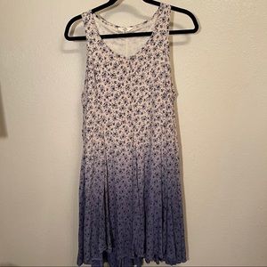 Entro floral ombré white and blue dress